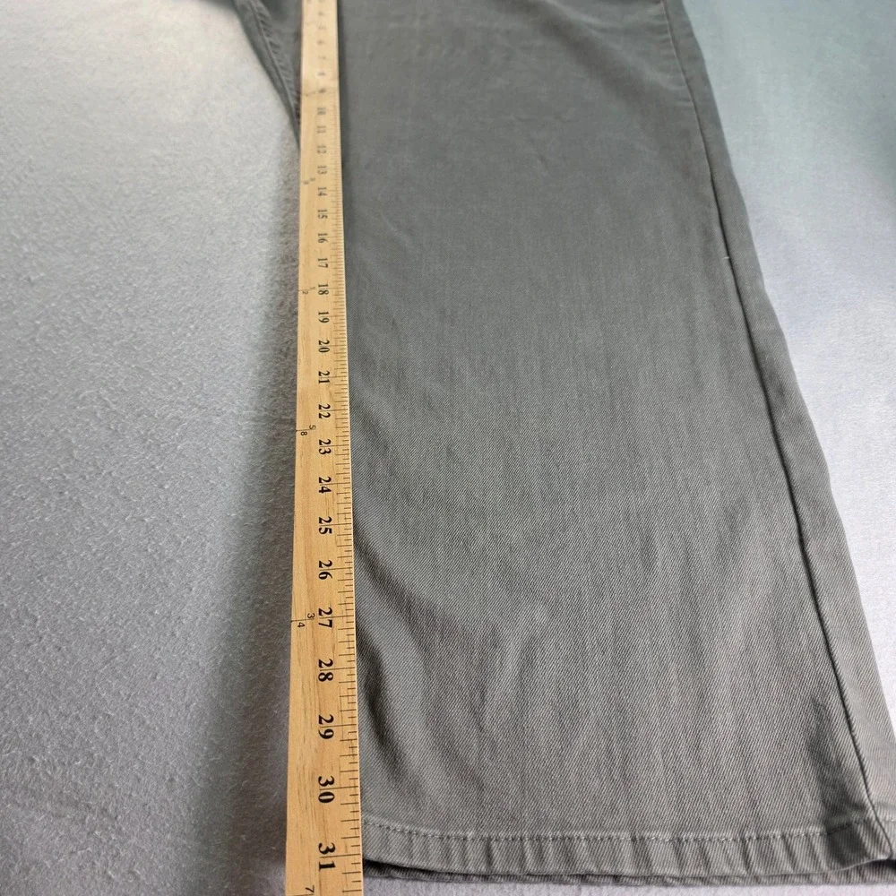Wrangler Authentics Mens Straight Leg Pants Sage Gray Casual Utility 44x30